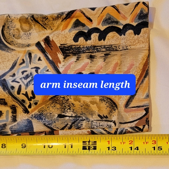 BRIGGS NY long length one button close patterned blazer jacket - Picture 10 of 12